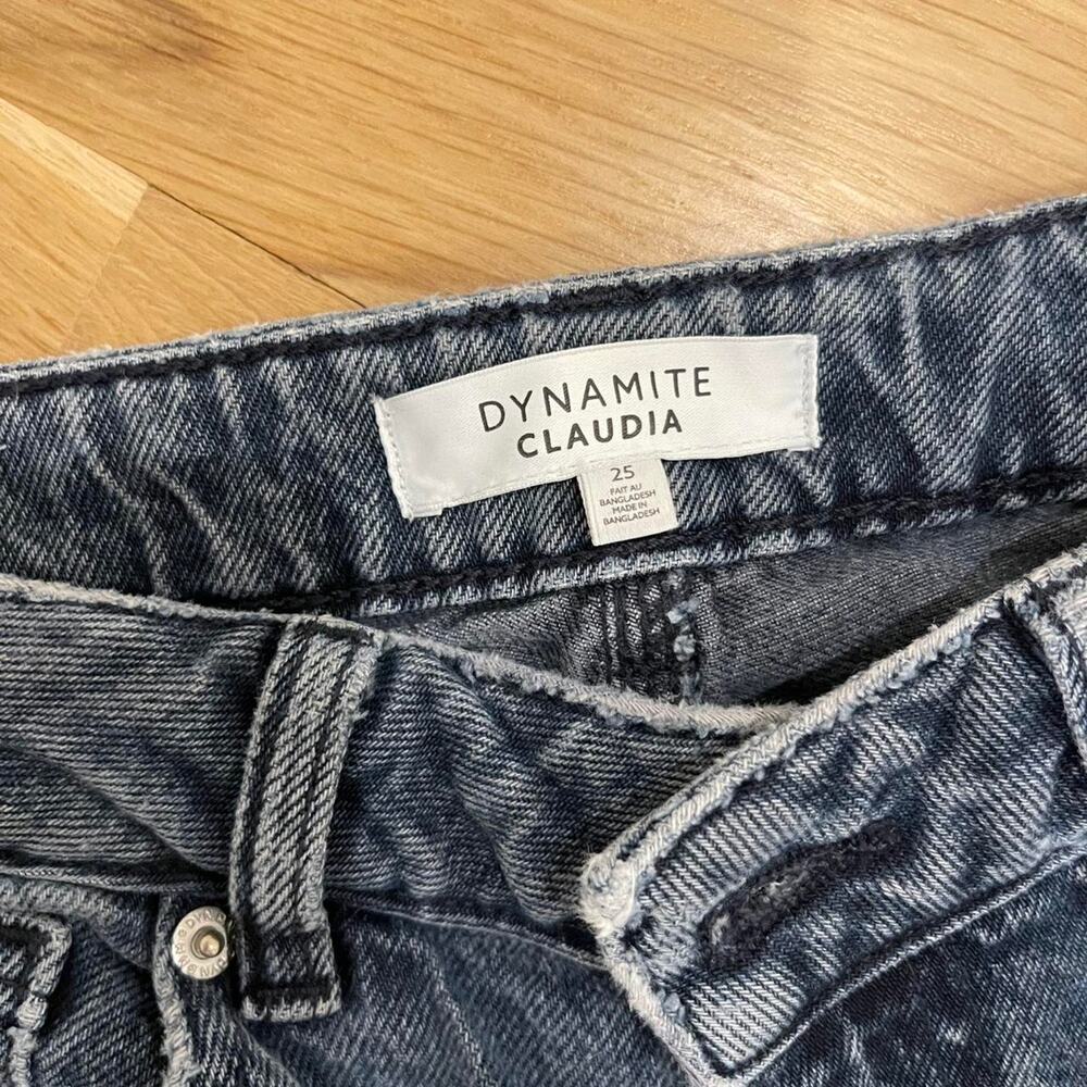 Dark blue high waisted straight leg
